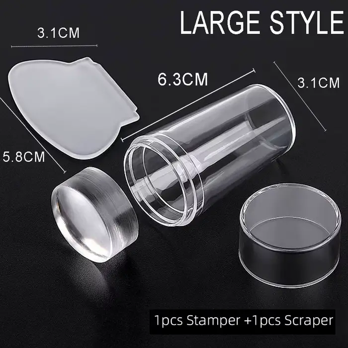Tampon à Ongles en Silicone avec Impression de Verhéritage à Ongles