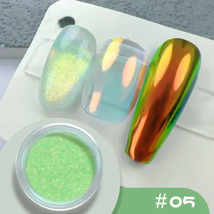 Poudre à paillettes pour ongles