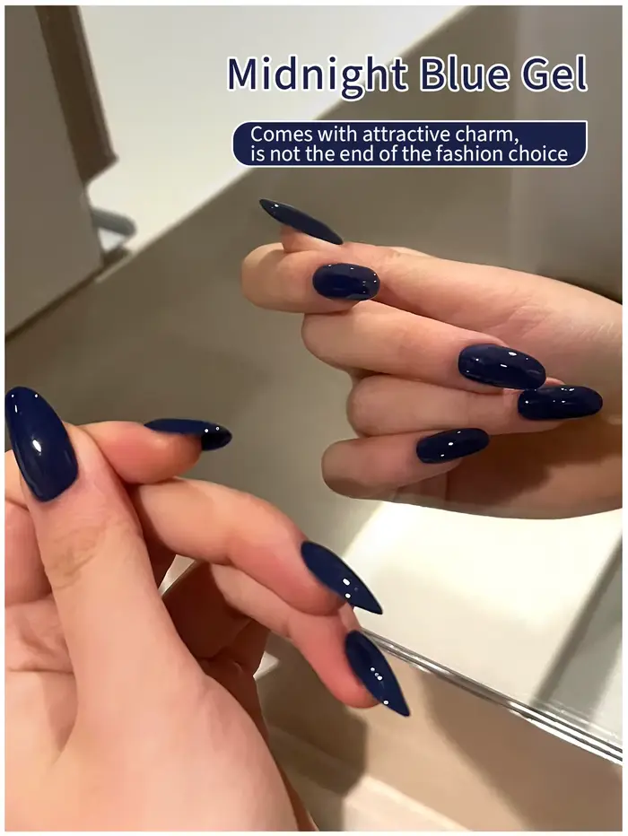 Vernis à ongles gel bleu foncé 10 ml