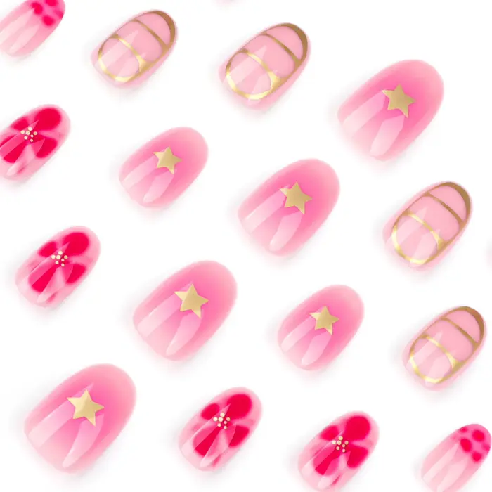 Faux ongles ronds courts et ronds