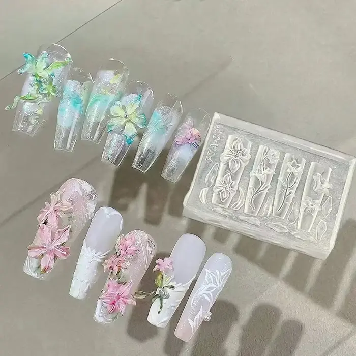 Moule 3D en Silicone pour décorations d'art d'ongle, bricolage de modèles d'ailes d'angle d'arc de f