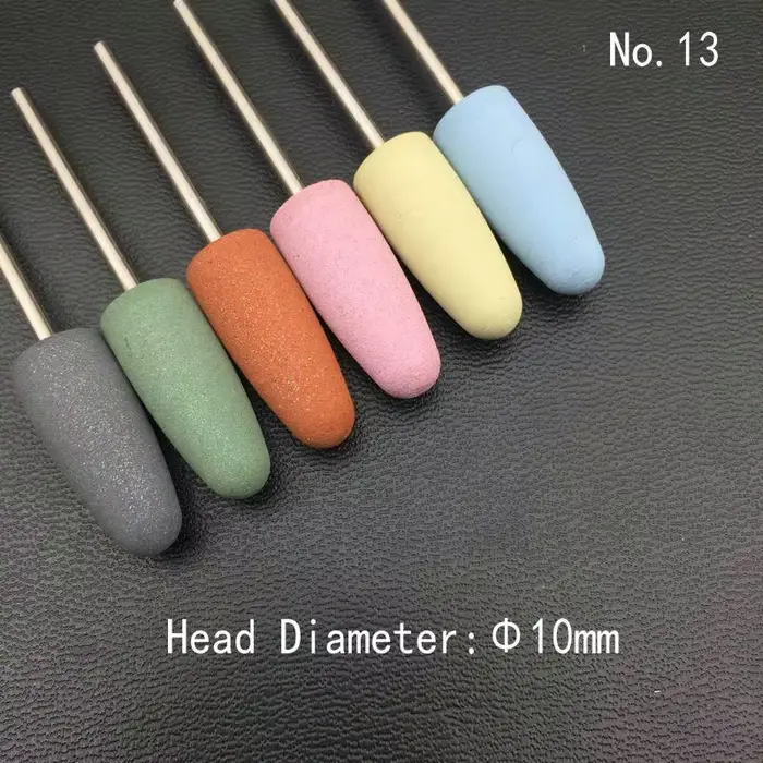 Foret à ongles en caoutchouc et silicone, fraise pour manucure, polisseuse Flexible, lime à ongles é