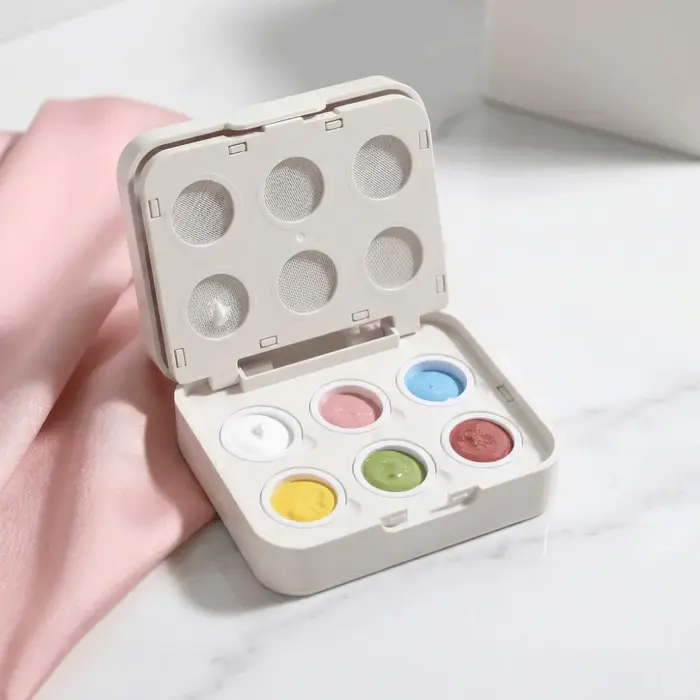Mini Vernis Gel 4-en-1 Pat Ombre pour Manucure Française, 6 Couleurs, Gel de Peinture Facile à Dégrader, Vernis Solides, Gel Artistique, Cadeau