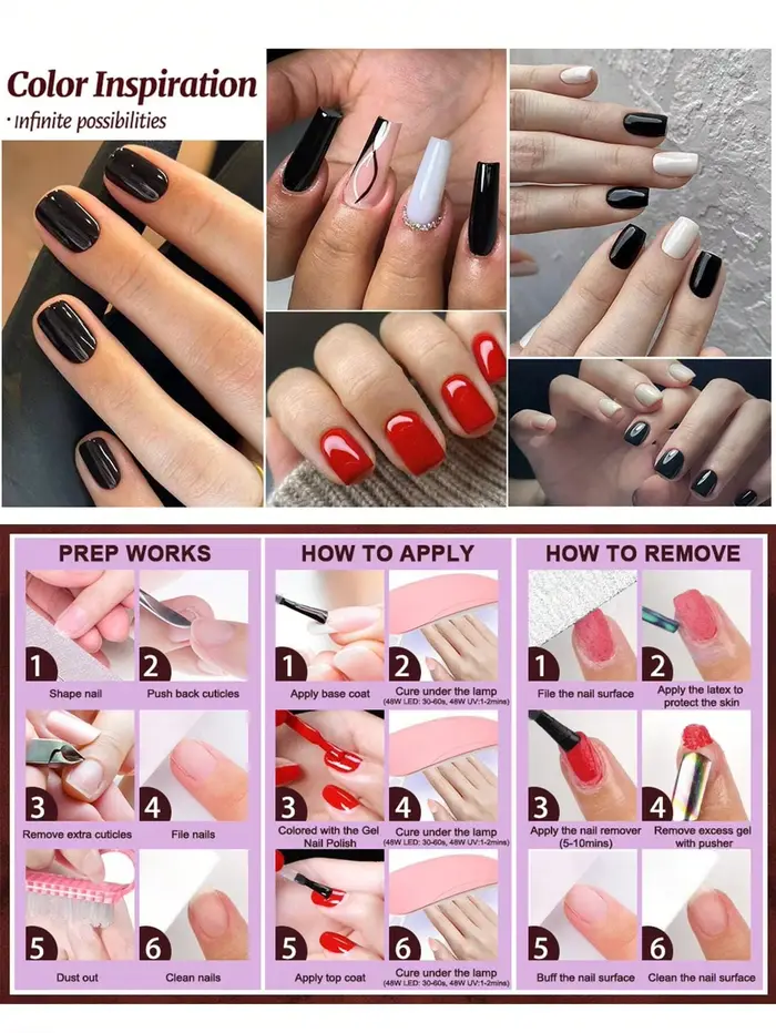 Lot de 2 vernis gel sans résidu 7