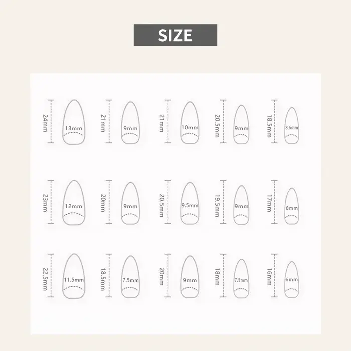 30 faux ongles français œil de chat