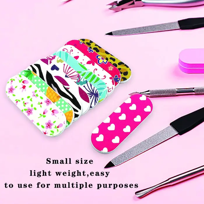 50 pièces limes à ongles planches Double face Mini