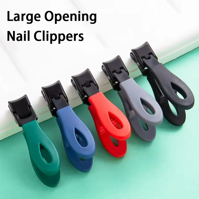 Coupe-ongles Ultra tranchant Portable en acier inoxydable, ouverture à large mâchoire, anti-éclabous
