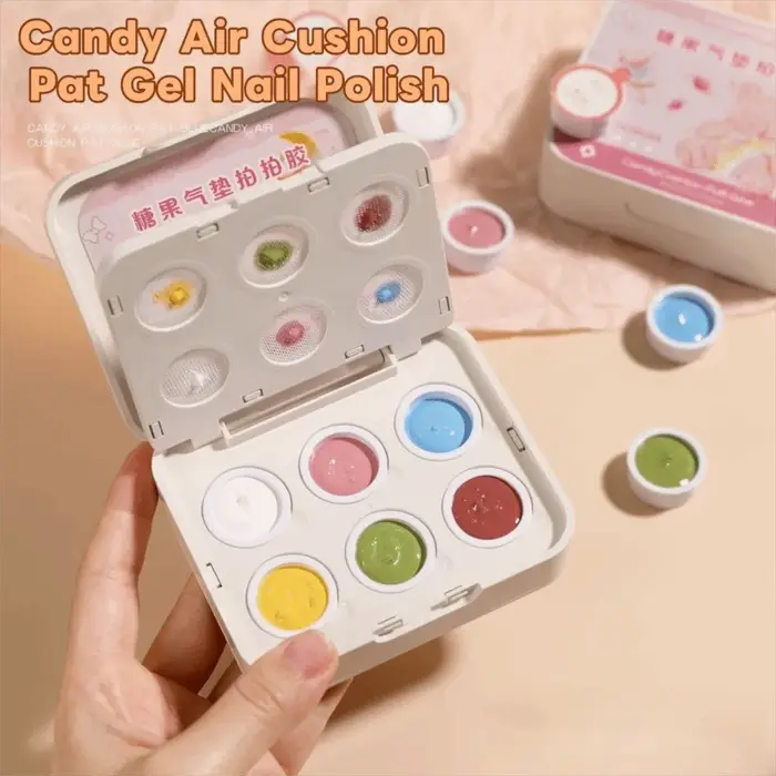 Mini Vernis Gel 4-en-1 Pat Ombre pour Manucure Française, 6 Couleurs, Gel de Peinture Facile à Dégra