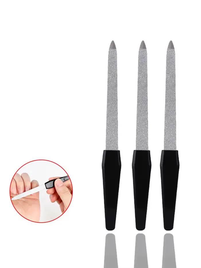 Limes à ongles professionnelles double face 3 pièces – Parfaites pour la manucure et la pédicure à domicile et au salon!
