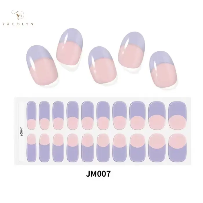 Ensemble d'autocollants pour ongles en gel semi-durci pour lampe UV