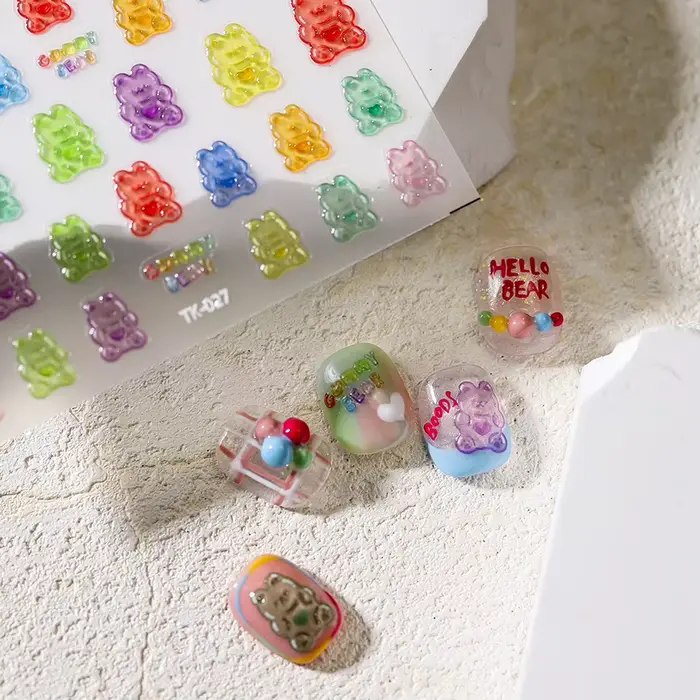 Autocollants pour ongles Little Bear Nail Art