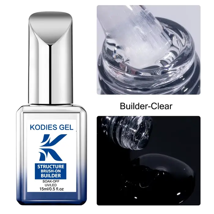 KODIES GEL brosse sur constructeur vernis à ongles Gel 15ml blanc laiteux clair rose UV couche de Ba