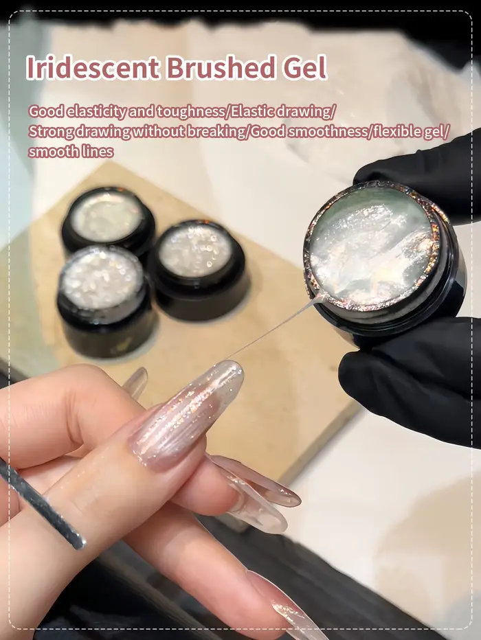 Vernis à ongles gel métallique super brillant sans nettoyage