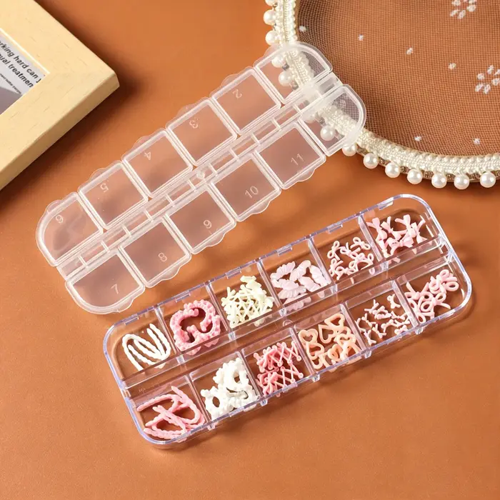 Accessoires pour ongles de la série Ballet rose 12Grid