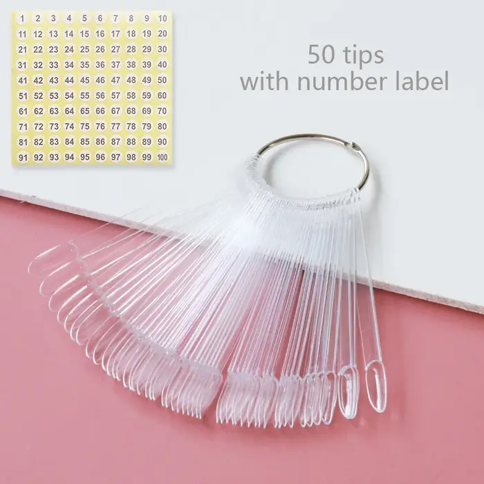 80/50/20 pièces bâtons d'affichage des ongles échantillon