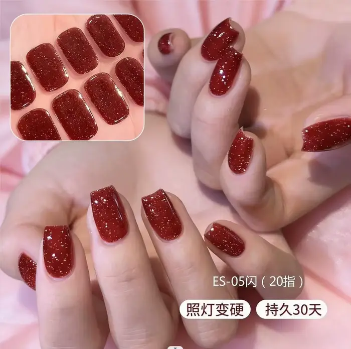 Autocollants et bandes de gel semi-durci UV pour ongles