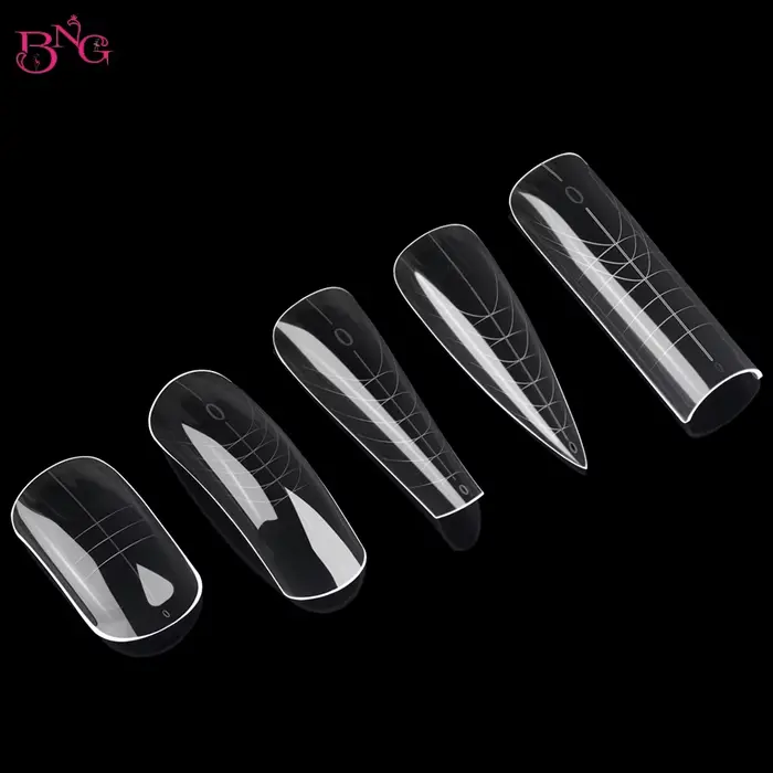BNG Large taille double formes ongles carré cercueil amande Extension d'ongle moule faux