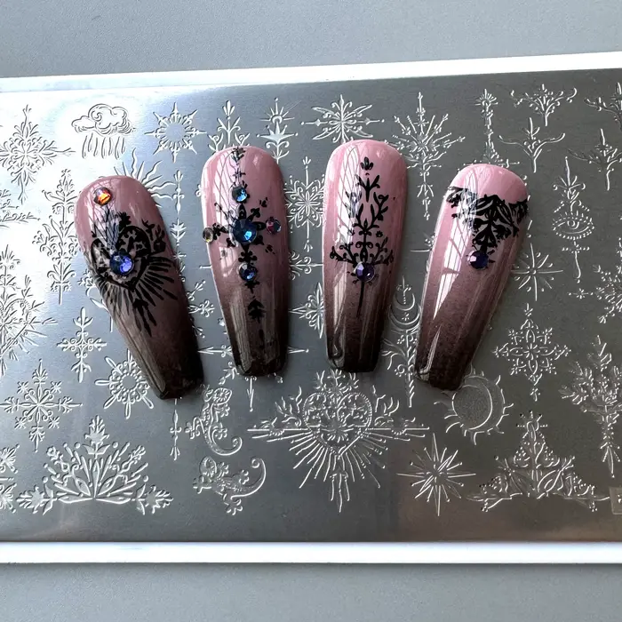 XMQ NAIL ART STAMPING PLATES FOUURS LINES TEMPLATES PLATES D'IMAGE