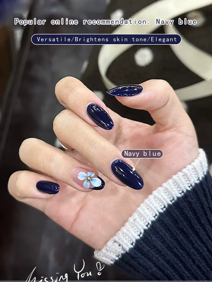 Vernis à ongles gel bleu marine populaire