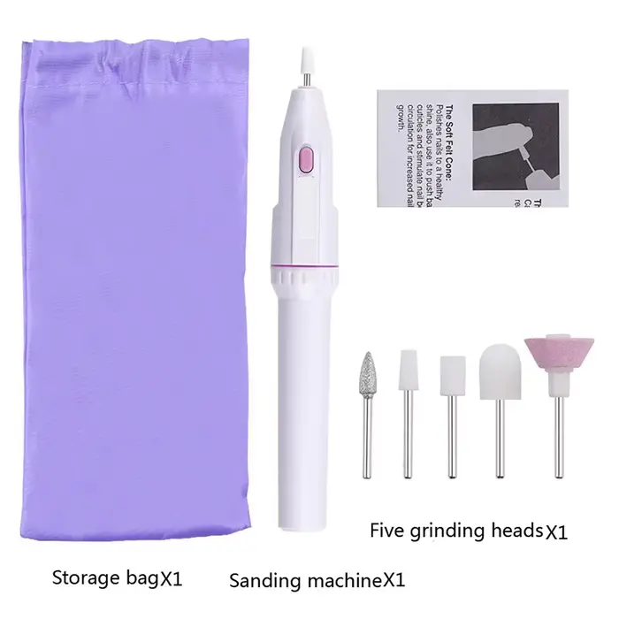 Polisseuse à ongles MINI Kit de perceuse à ongles électrique manucure pédicure meulage polissage Nai
