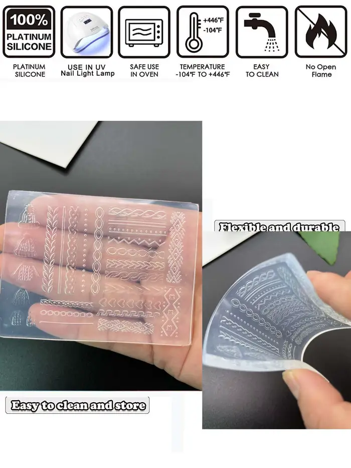 Pull d'hiver 3D acrylique moule Silicone Nail Art ongles bricolage