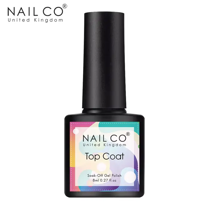 NailCo 15ml Base en caoutchouc et couche de finition Gel vernis à ongles Transparent rose Gel de con