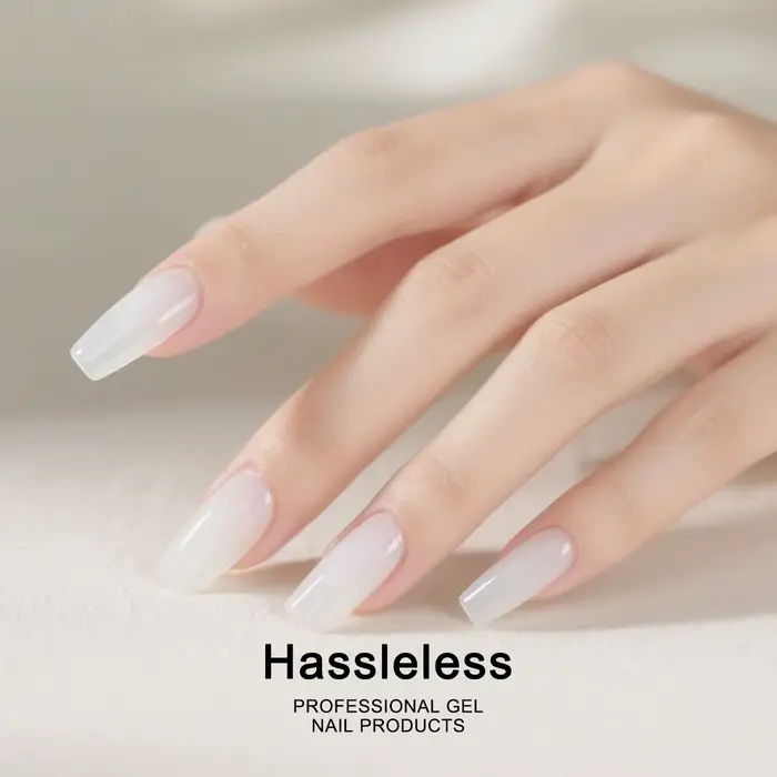 Vernis à ongles gel blanc laiteux Hassleless Pudding