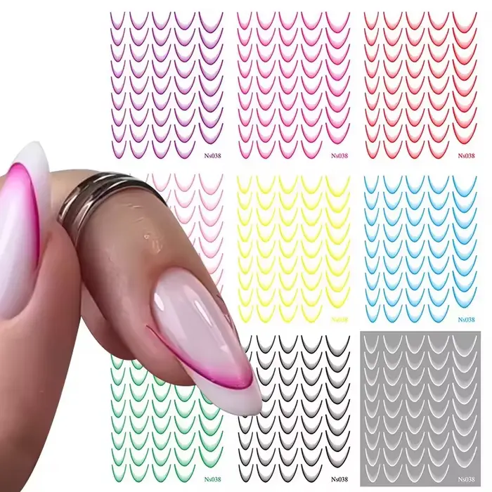 Autocollants pour Nail Art dégradé français