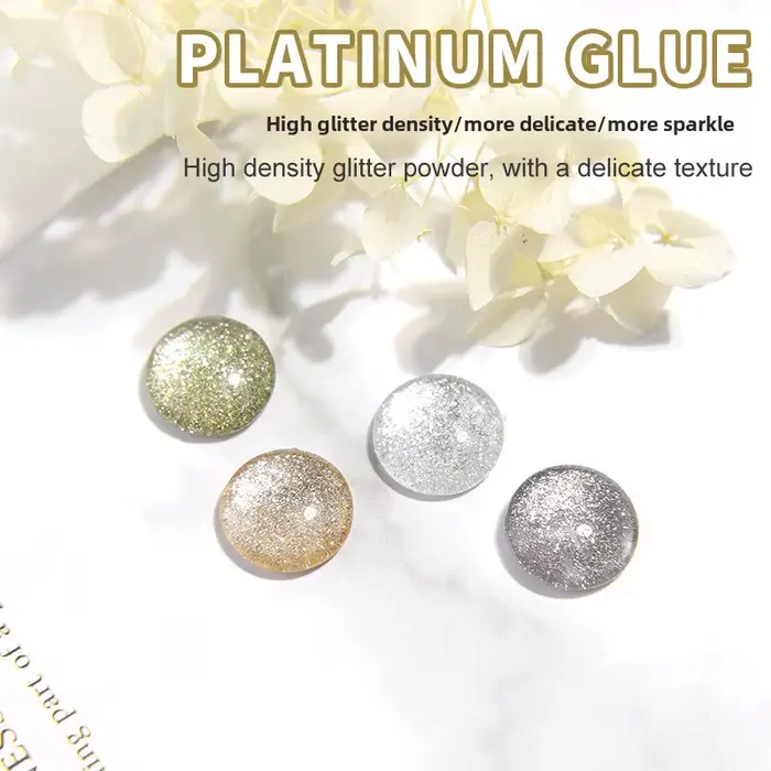 Gel de colle pour ongles platine