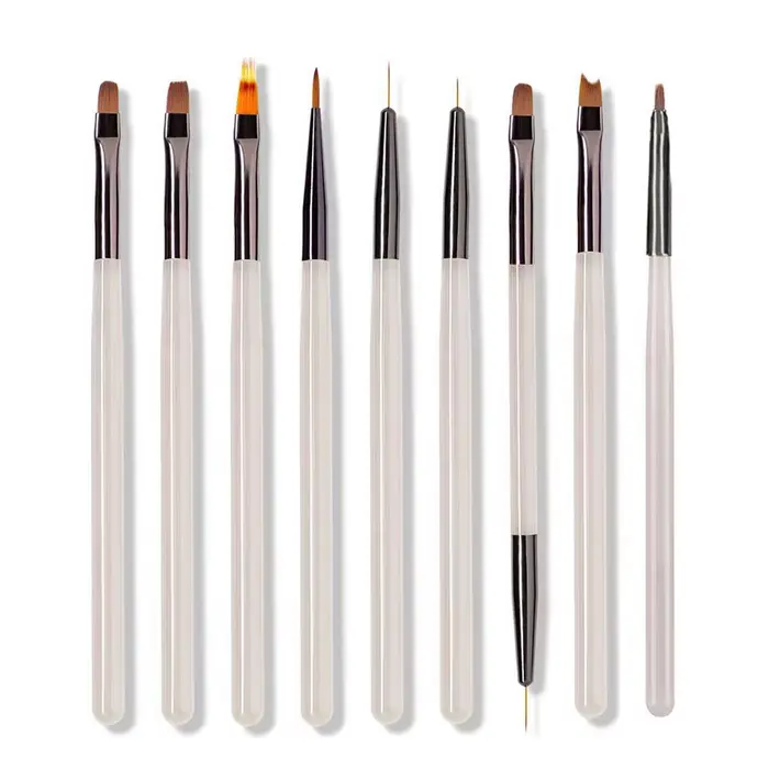 Ensemble de brosses à ongles en acrylique pour Gel UV, Extension de pointes d'ongles, outils de Salo