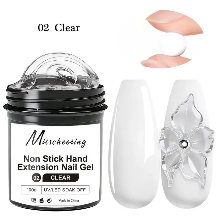 100g blanc clair antiadhésif Extension de main Gel pour ongles 3D façonnage sculpture Nail Art solid
