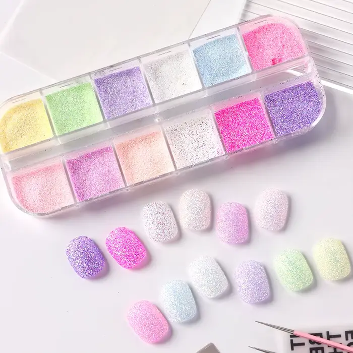 Poudre à ongles estivale 12 grilles