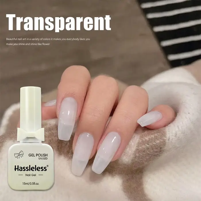 Vernis à ongles gel blanc laiteux Hassleless Pudding