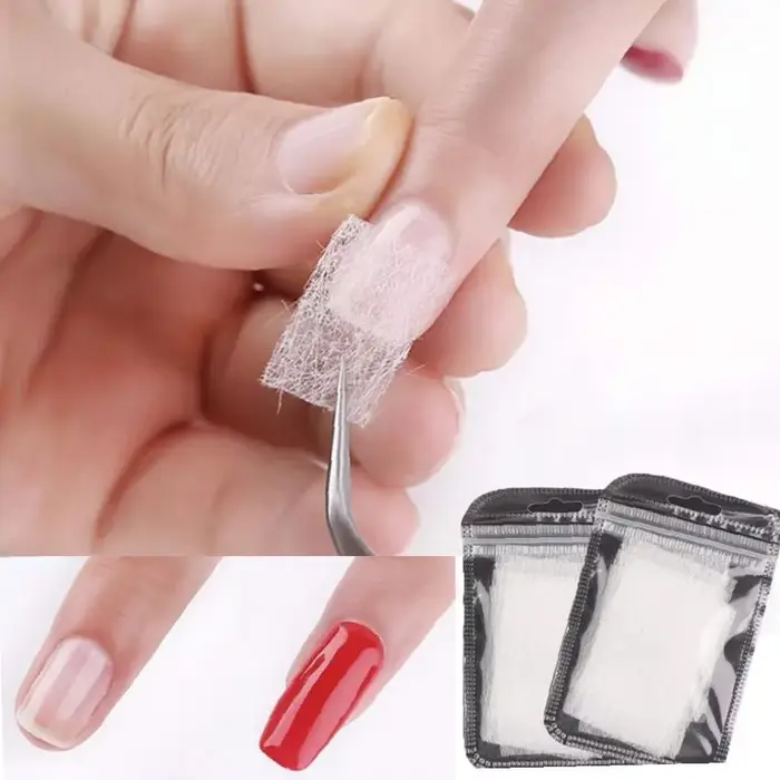 Soie Non tissée en fibre de verre, 10/20/50 pièces, Extension d'ongles, enveloppe en forme de soie,