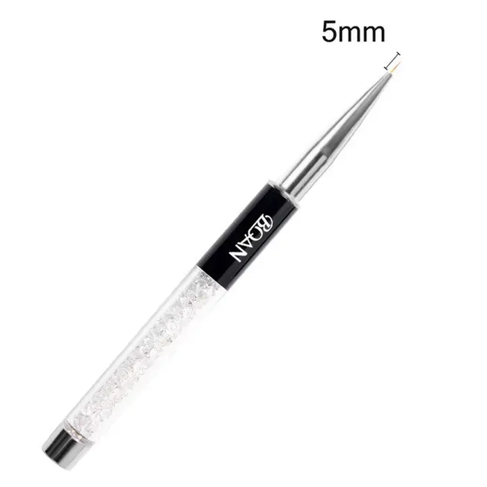 BQAN-Brosse à ongles avec manche en cristal, 5/7/9/11mm