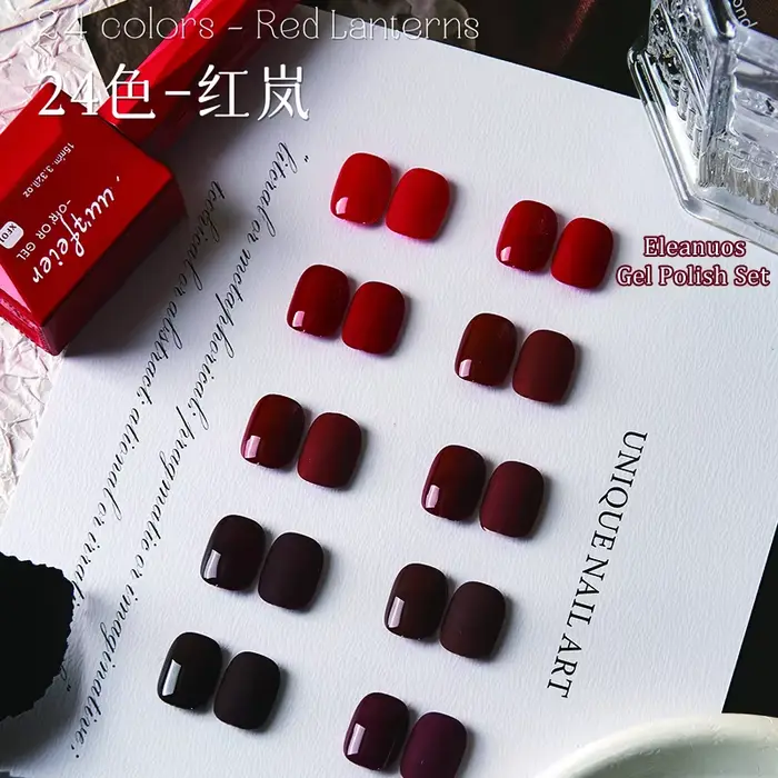 Elefil os-Verhéritage à Ongles en Gel Rouge pour Photothérapie
