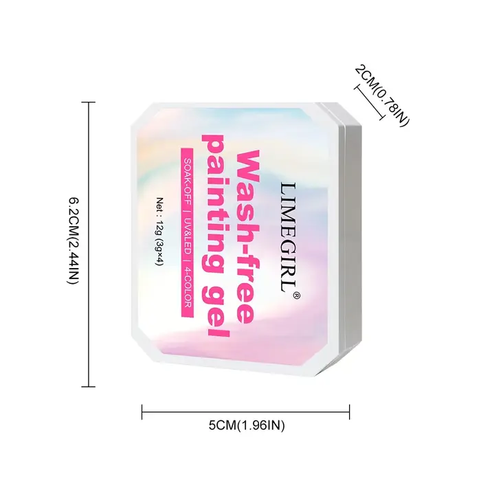 LIMEGIRL Gel de Peinture Dégradé 4 Couleurs pour Nail Art