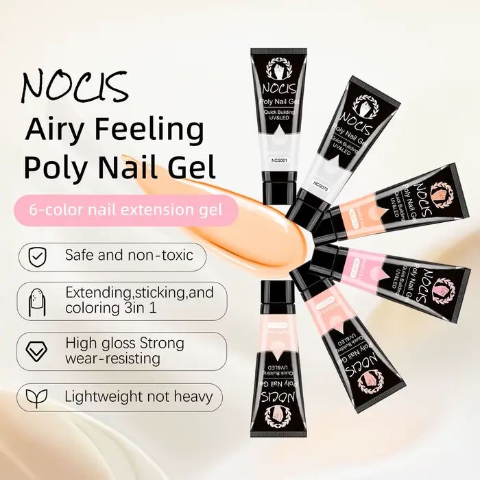 Gel d'extension poly macaron printemps-été semi-permanent
