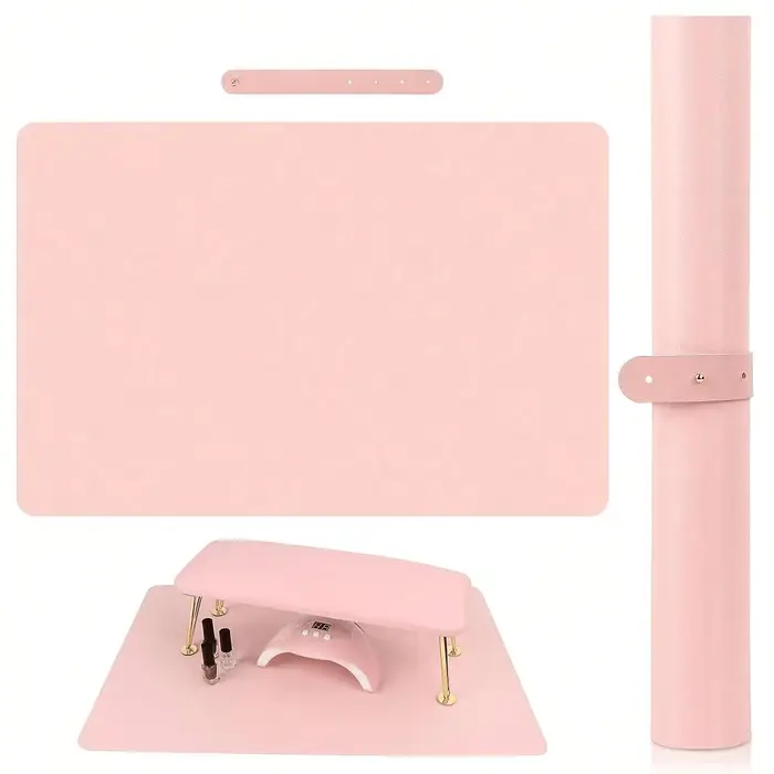 Polymères de table rose pour nail art