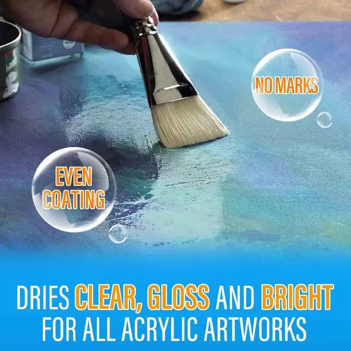 Vernis acrylique haute brillance 120 ml pour la protection des peintures, scellant transparent imperméable pour les travaux d'art