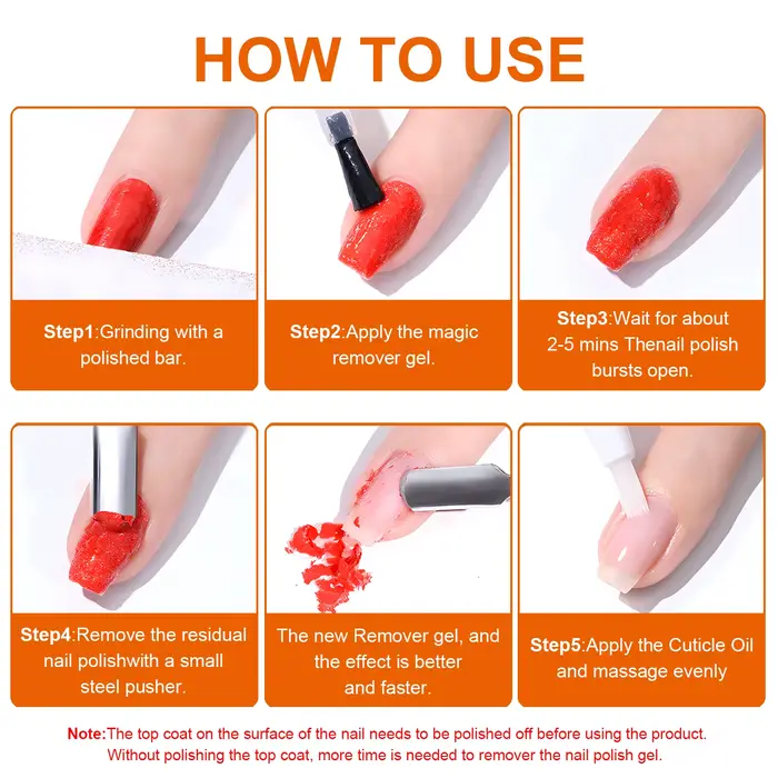 TWOING Dissolvant de vernis à ongles en gel