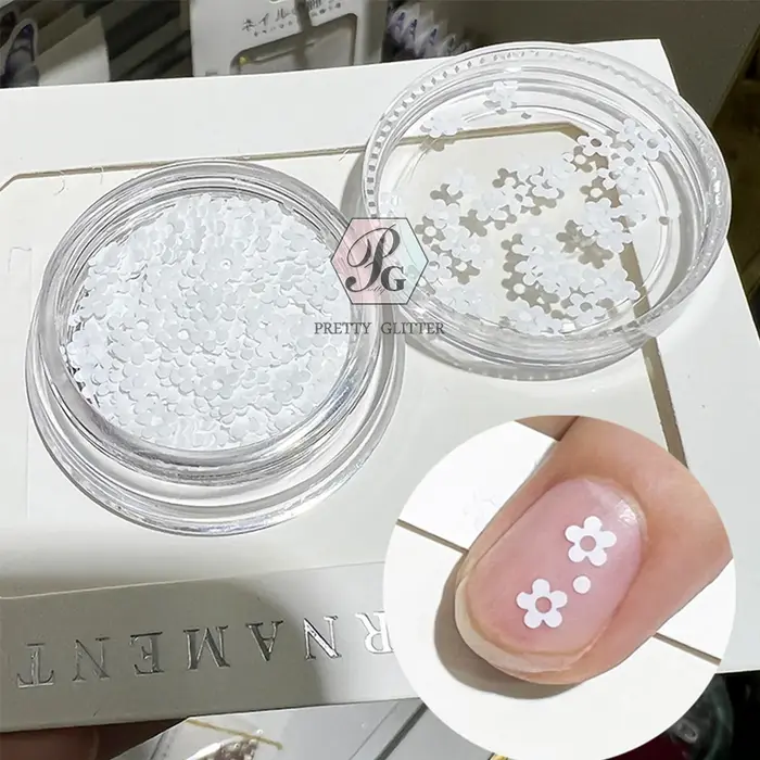 PrettyG-Paillettes en forme de pétale de petites fleurs pour Nail Art