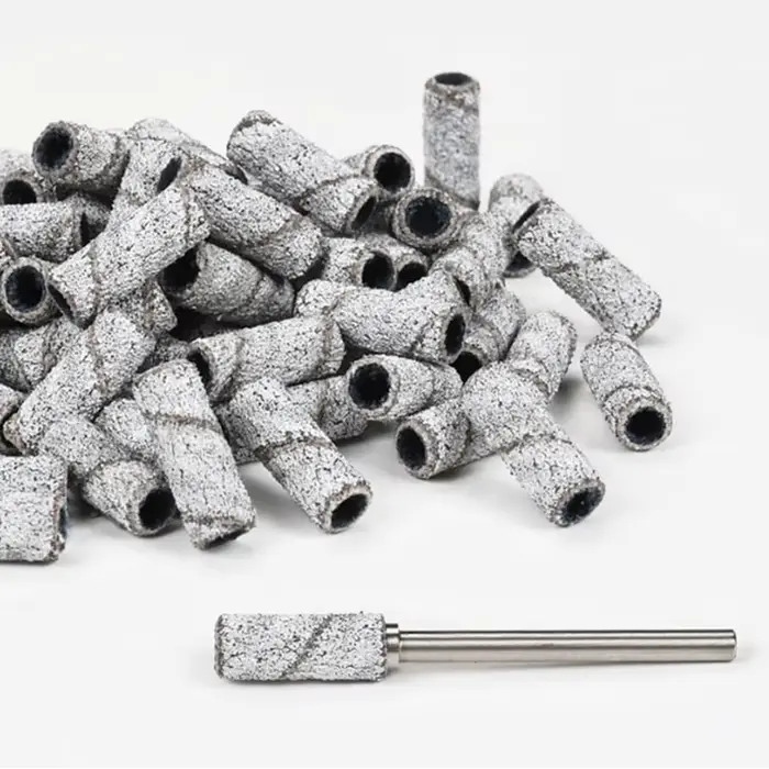 50/100 pièces Bandes de ponçage pour ongles de 3 mm - Grains 120/150/180/240 Mini embout de ponceuse