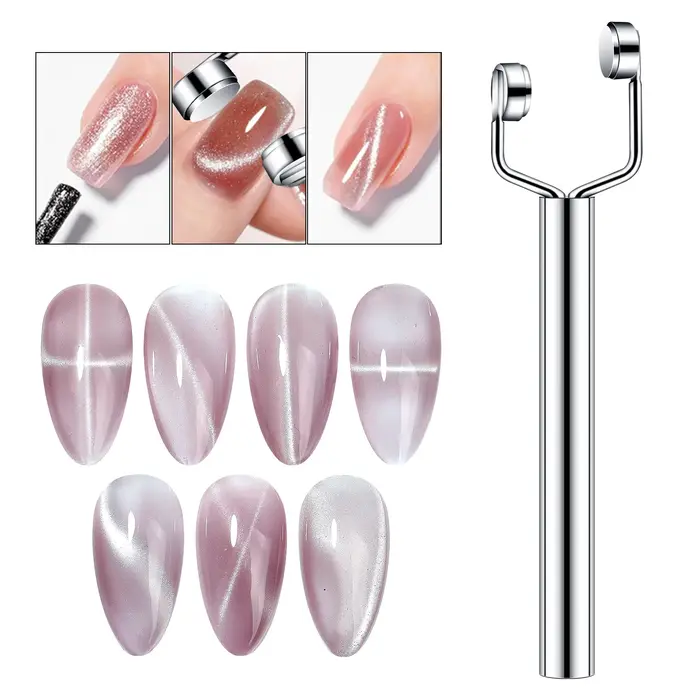 Bâton magnétique puissant en forme de Y pour conception d'oeil de chat vernis Gel UV outil d'art des ongles effet manucu