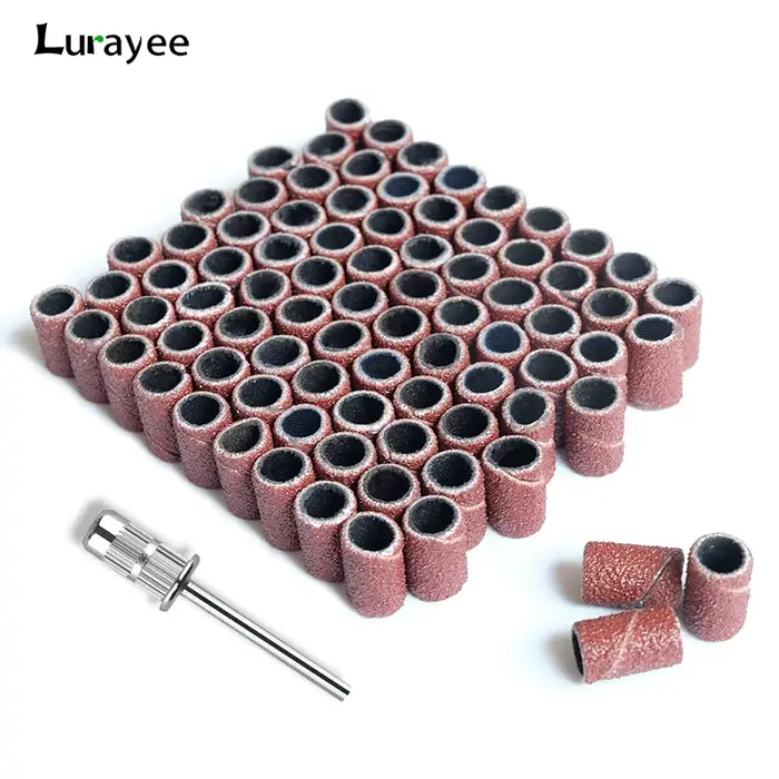 100/50/25 pièces bandes d'anneau de ponçage des ongles manucure électrique forets à ongles 80/120/18