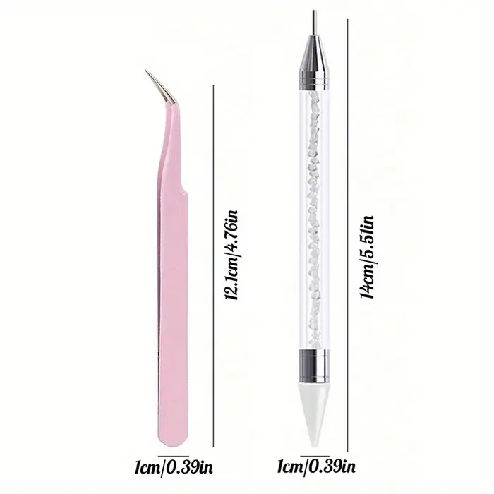 Ensemble de stylos diamant à double extrémité pour manucure