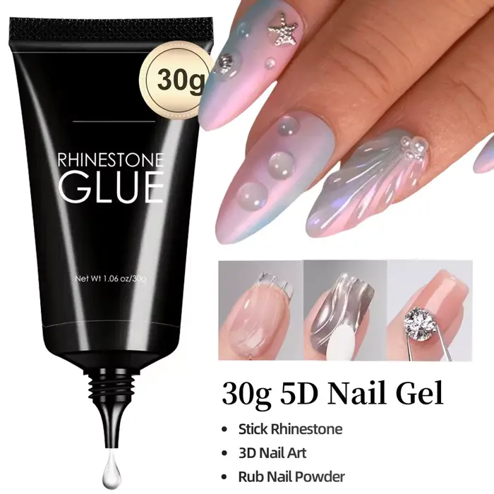 30g 5D clair moulage ongles Gel ondulation de l'eau Gel