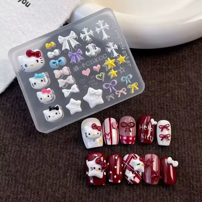 1 pièce Moule en silicone 3D en acrylique pour nail art