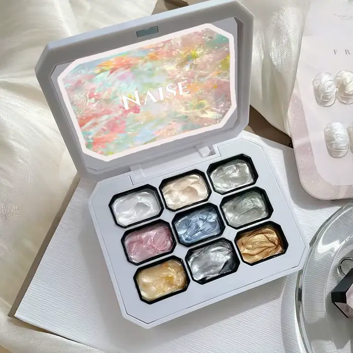 9 couleurs perle brillant solide vernis à ongles nouveau populaire pat-pat gel