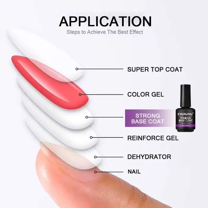 CHUNSHU 15ML couche de Base forte pour manucure hybride Nail Art Gel